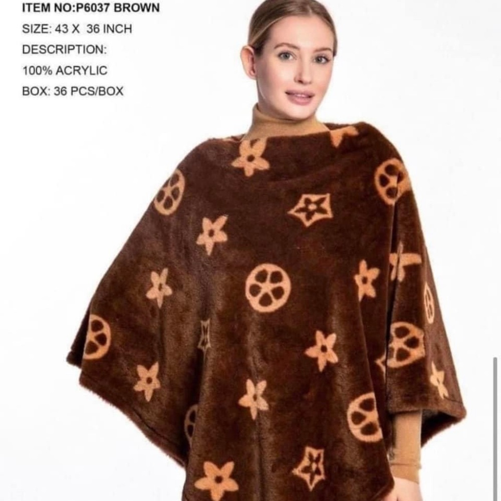 Poncho one sizes I have them in black and brown
